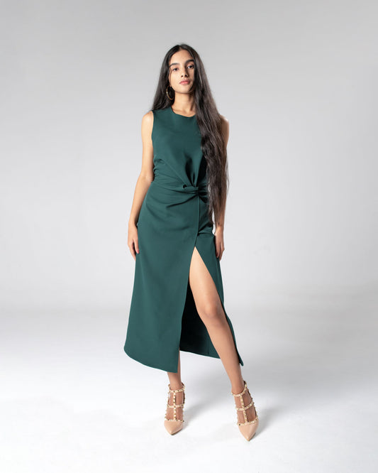 Green Knotted Dress