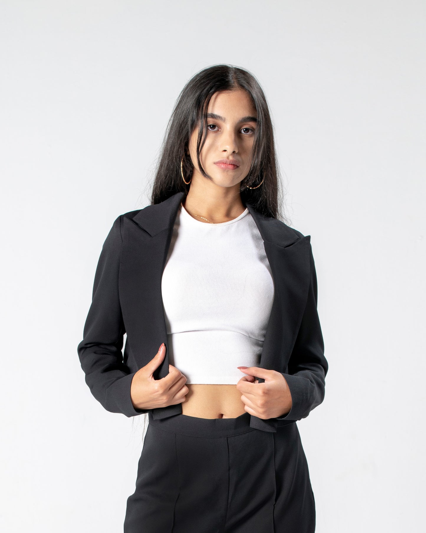 Black Cropped Blazer