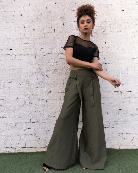 Olive Wide Leg Pants