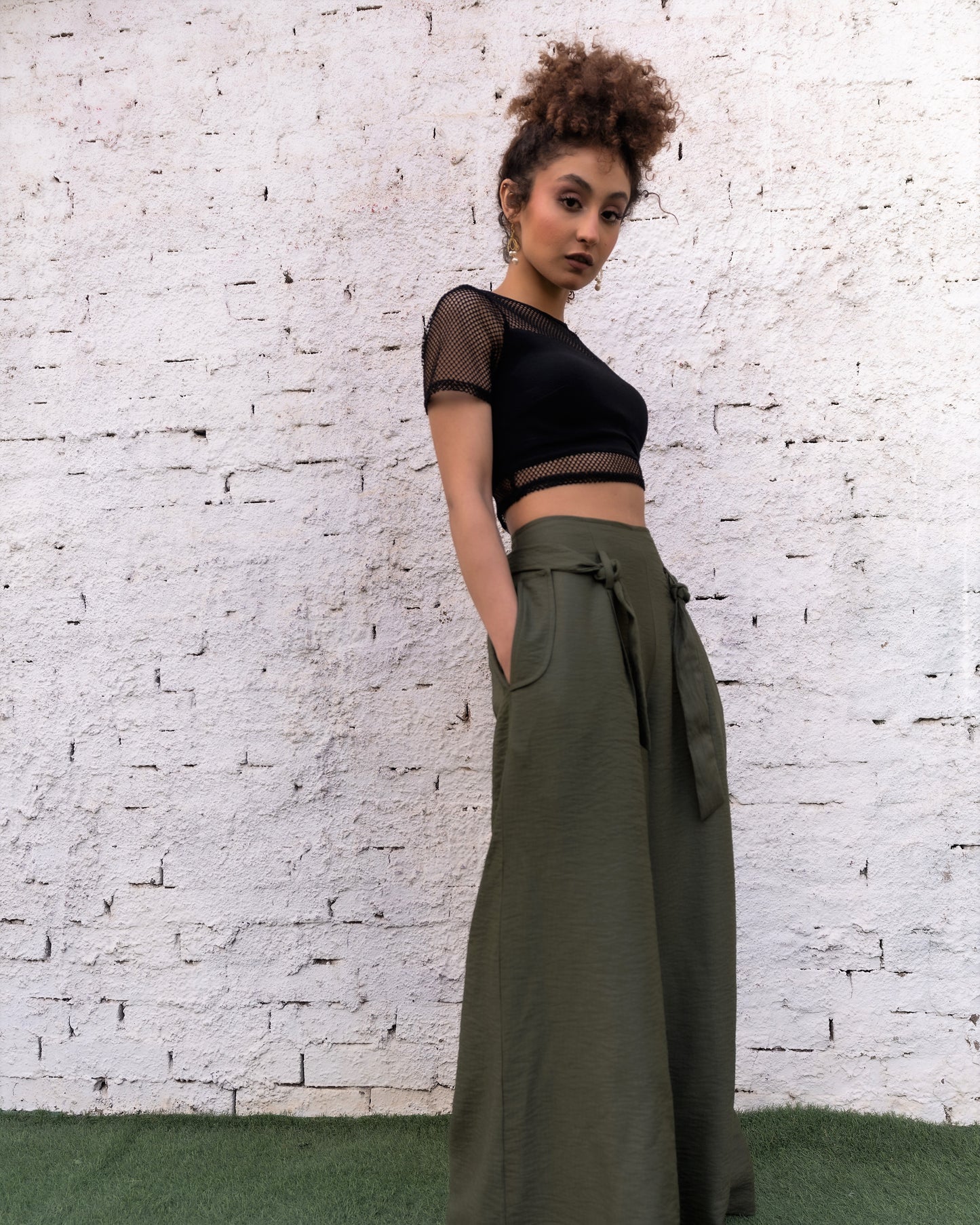 Olive Wide Leg Pants