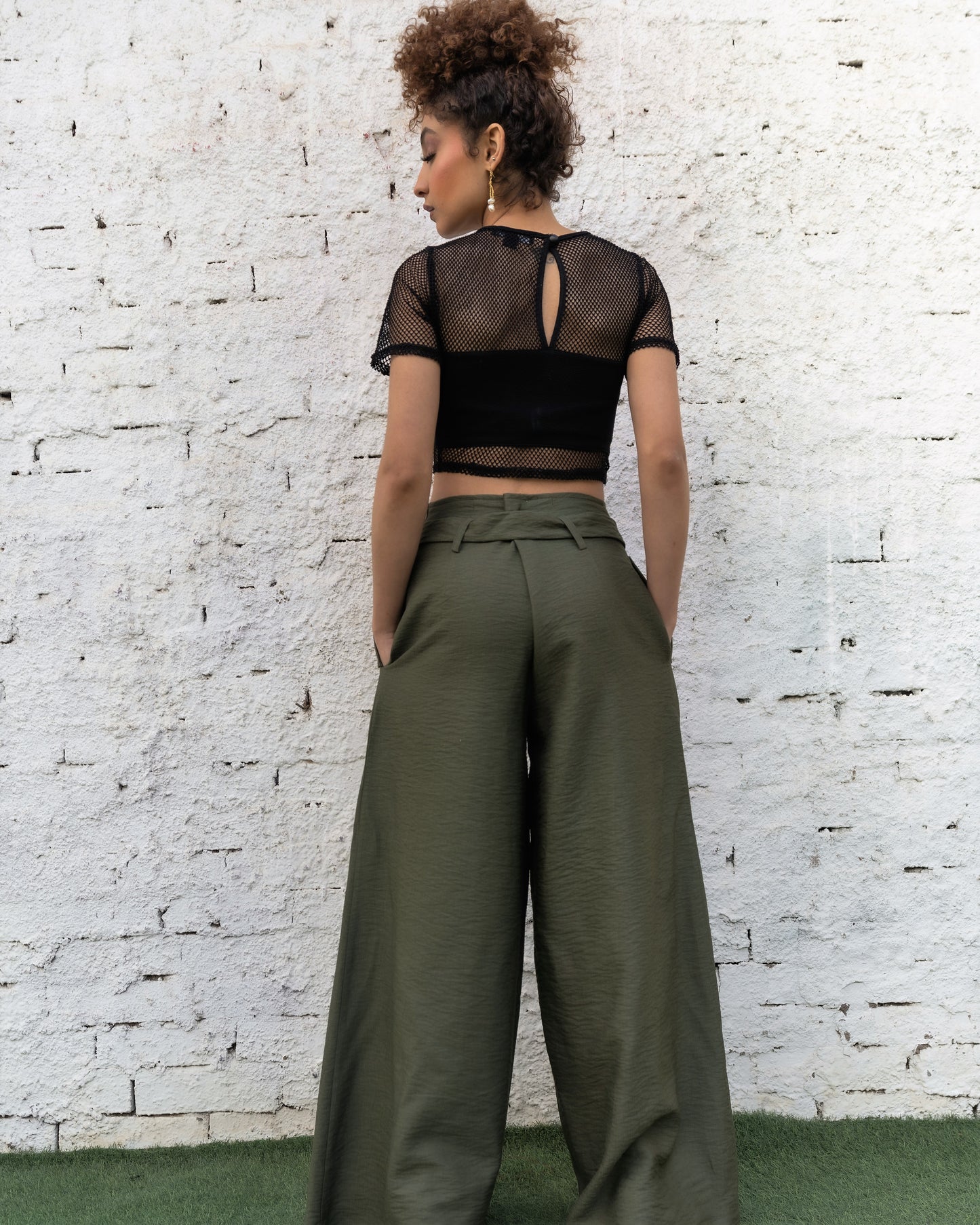 Olive Wide Leg Pants