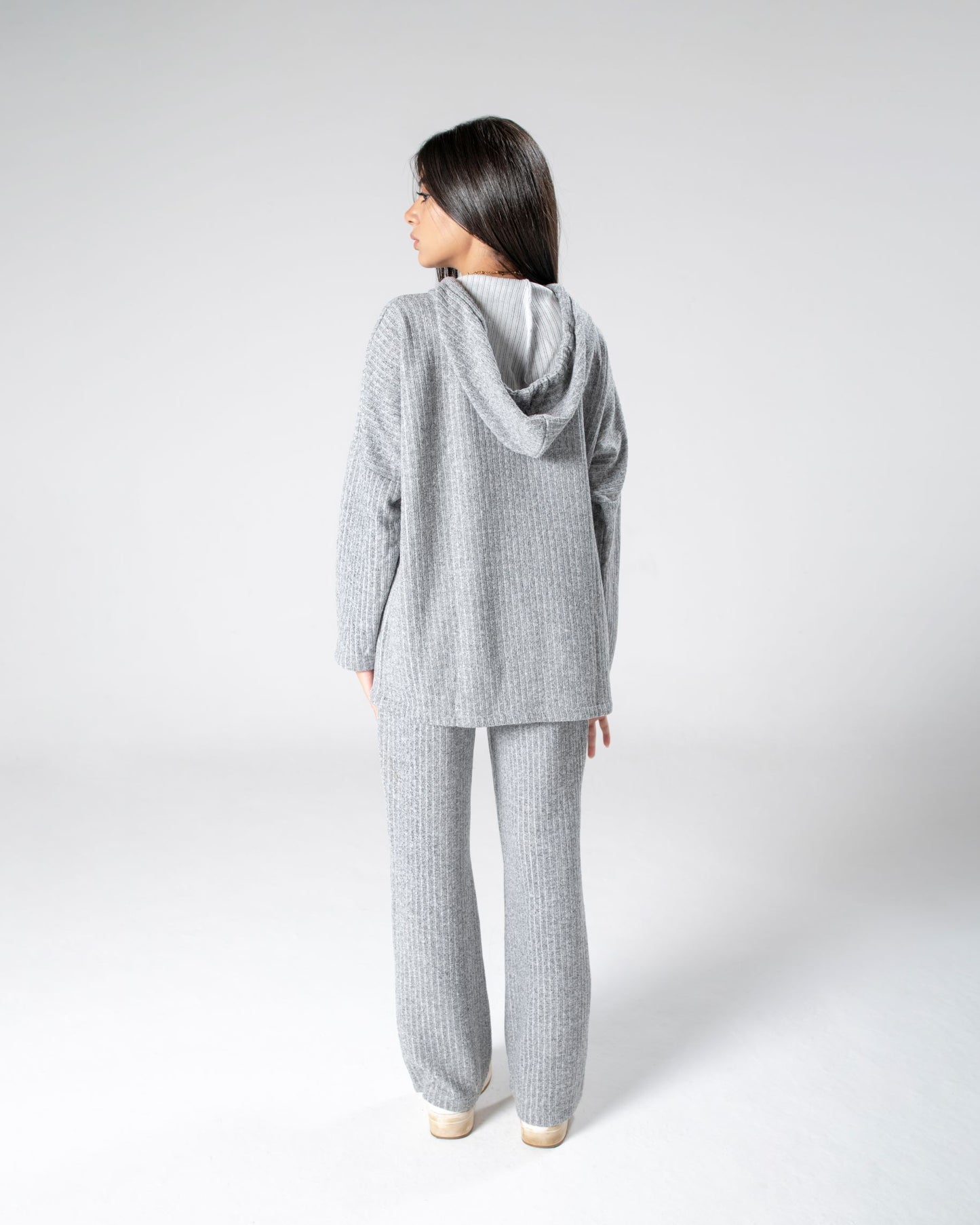 Grey Ribbed Set